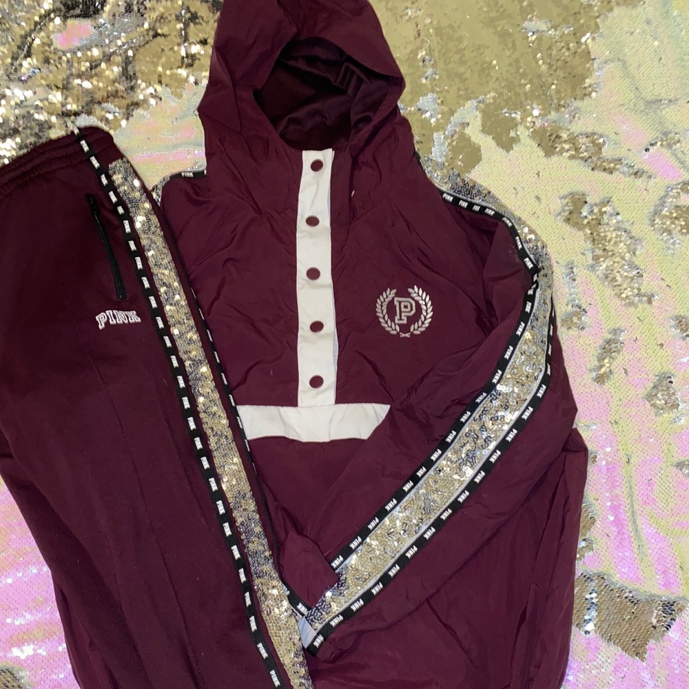 Purple windbreaker & Jogger set